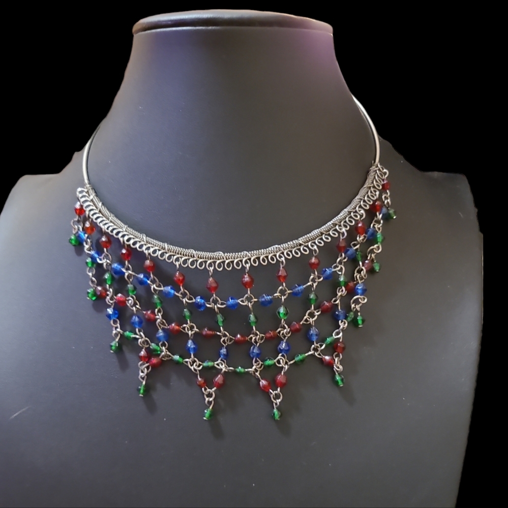 Beautiful Vintage Bib Style Choker Necklace Lot 8